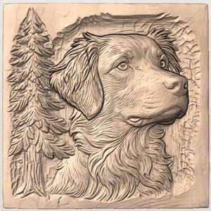 Brittany Spaniel Dog Love STL view 3