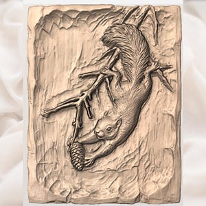 Squirrel Relief STL view 2