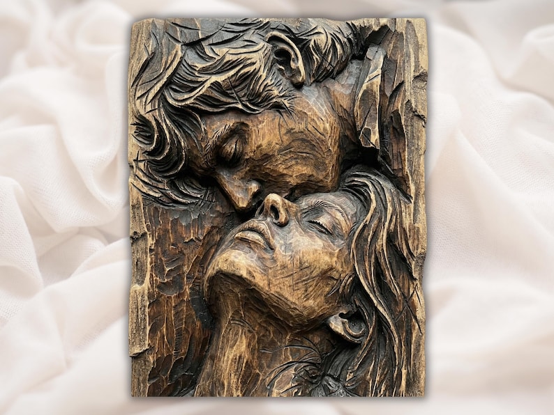 Romantic Couple 3D Relief STL File