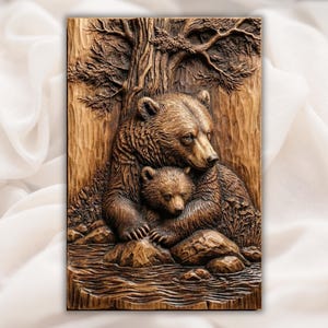 Bear Family 3D STL File view 1