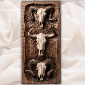 Western Skull Trio STL view 1