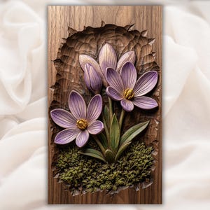 Purple Crocus Model view 1