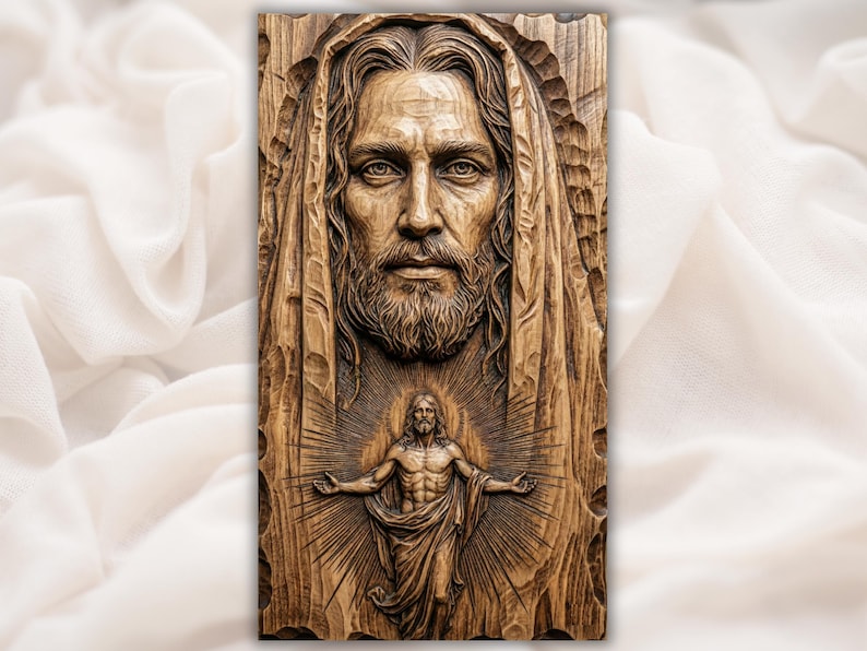 Jesus Portrait 3D Relief STL