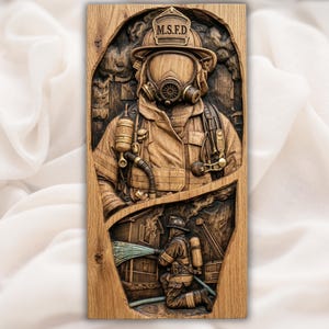 Firefighter Tribute STL view 1