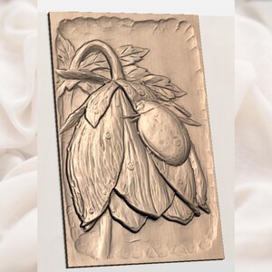 Ladybug Flower Relief STL view 2