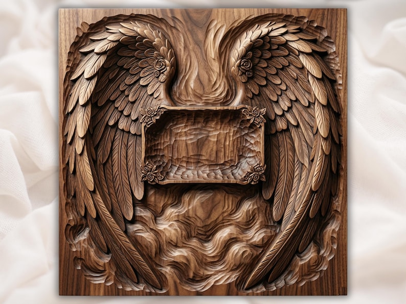 Heavenly Angel Wings STL Panel