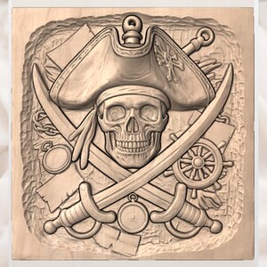 Jolly Roger Pirate STL view 3