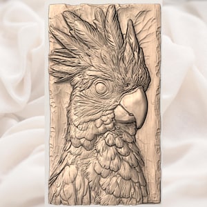 Parrot Head Relief STL view 3