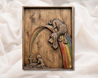 Dog Memorial Ready to Carve STL | Pet Loss Sympathy Wall Art Panel | CNC Router Aspire, VCarve Pro, Carveco, Fusion 360, ArtCAM