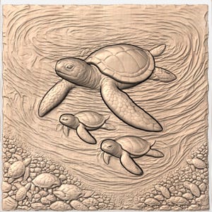 Turtle Family STL view 3