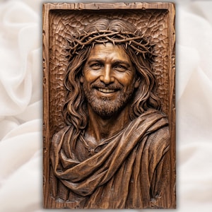 Smiling Jesus STL view 1