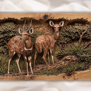 Antelope Pair STL view 1