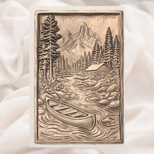 Canoe Lake Mountain 3D Relief STL view 2