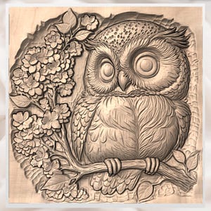 Owl Blossom STL view 3