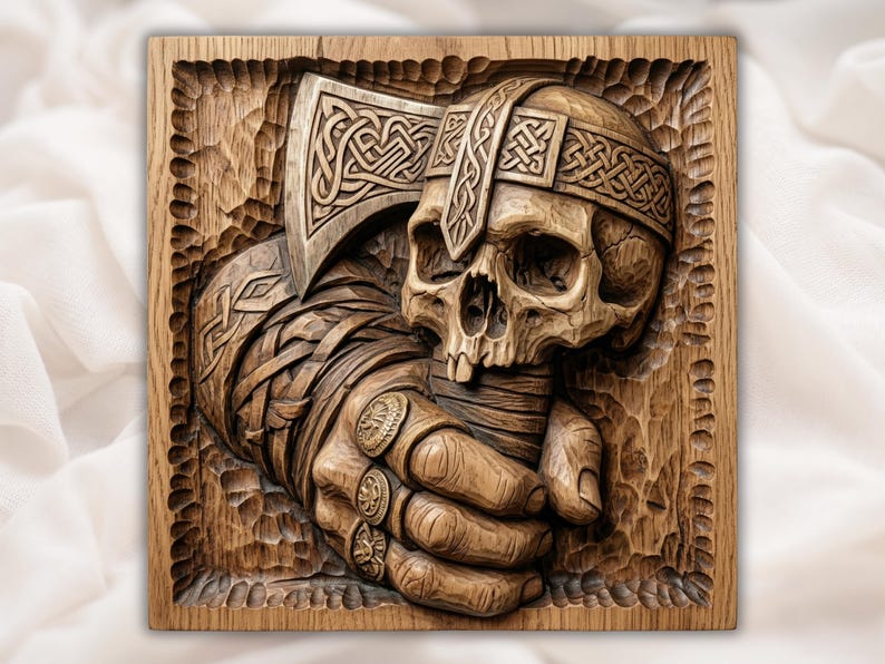 Norse Warrior Skull STL