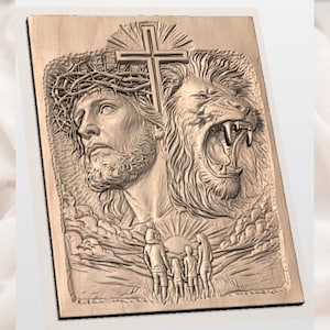 Jesus Praying with Rosary STL view 2