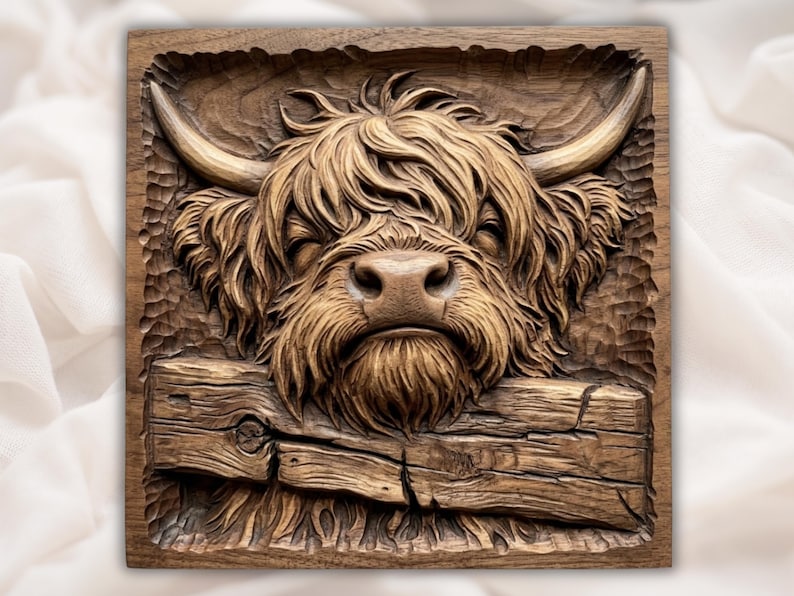 Highland Cow Relief STL
