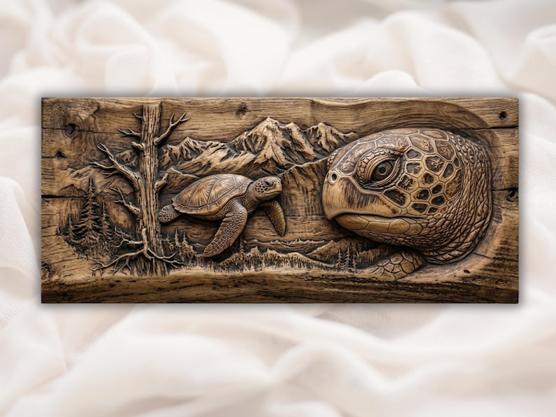 Sea Turtle Relief STL for CNC
