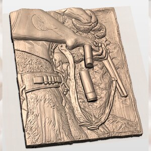 Cowboy Hunter Rifle Relief view 3