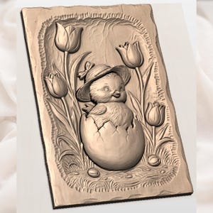 Easter Chick STL view 3