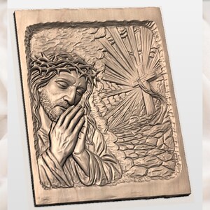 Jesus Praying STL view 3