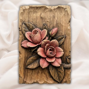 Rose Flower STL view 1