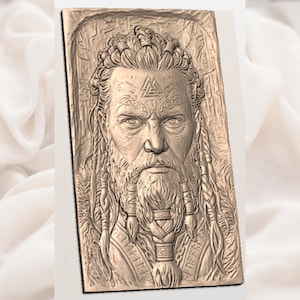 Norse Warrior Portrait STL view 2