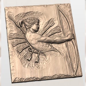 Sagittarius Greek Archer STL view 3
