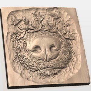 Highland Cow Nose 3D Relief STL view 2