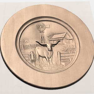 Farmhouse Cow Relief STL view 2