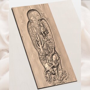 Cowboy Boot STL Relief view 2