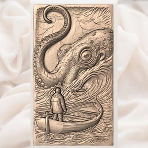 Kraken STL Relief view 3