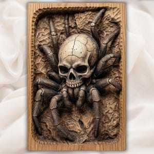 Spider Skull STL view 1