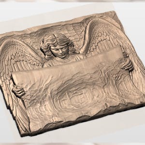 Angel Scroll Relief view 3
