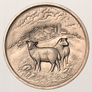 Sheep Farm STL Relief view 3