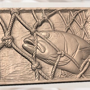 Fishing Net 3D Relief STL view 2