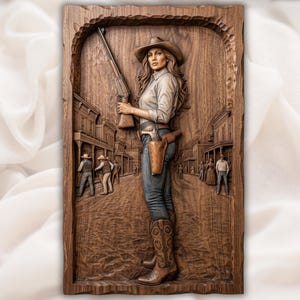 Western Cowgirl STL view 1