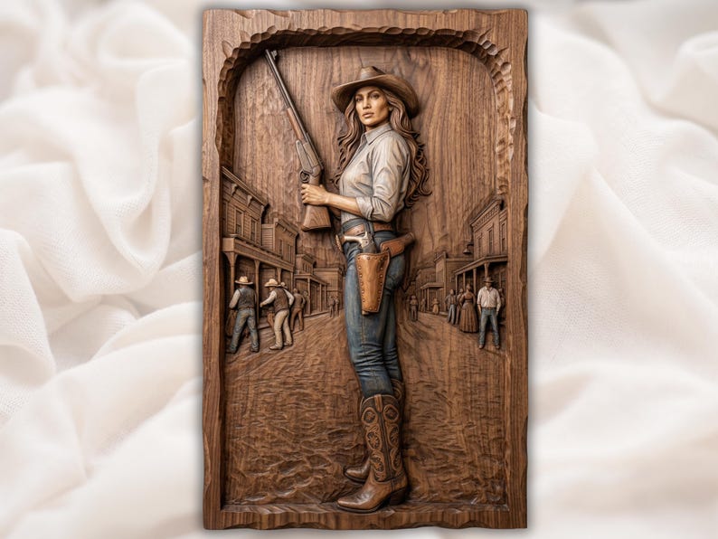 Western Cowgirl STL