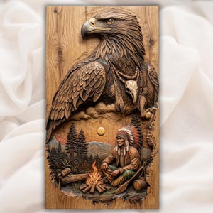 Bald Eagle Native American STL view 1