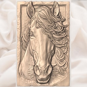 Equestrian Horse Portrait STL view 3