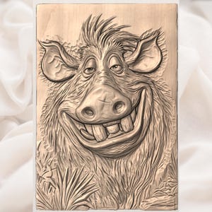 Funny Boar STL view 3