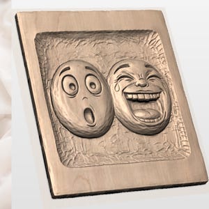 Funny Emoji Faces STL view 2