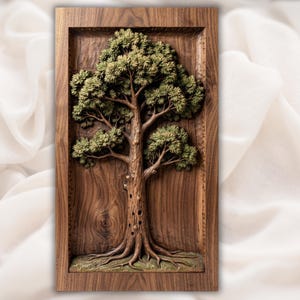 Detailed Oak Tree  STL view 1