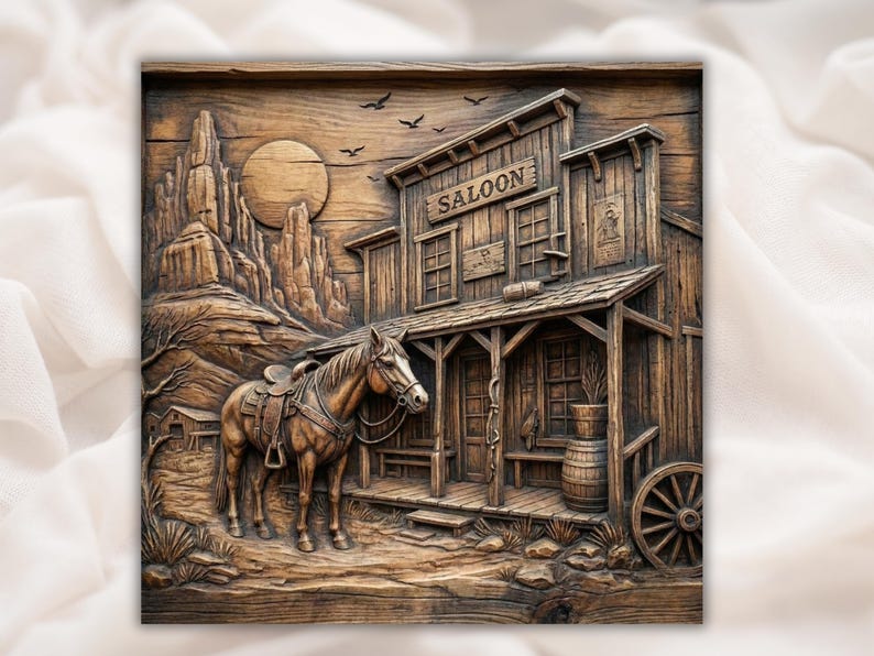 Wild West Saloon STL Relief
