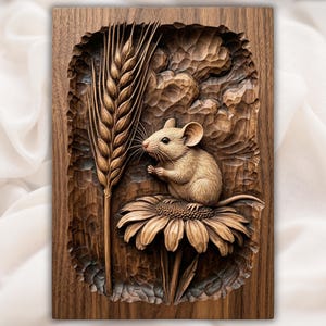 Mouse on Daisy Panel  STL view 1