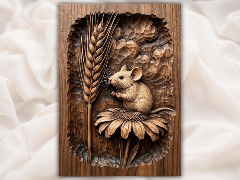 Mouse on Daisy Panel  STL