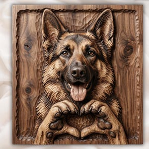 German Shepherd STL view 1