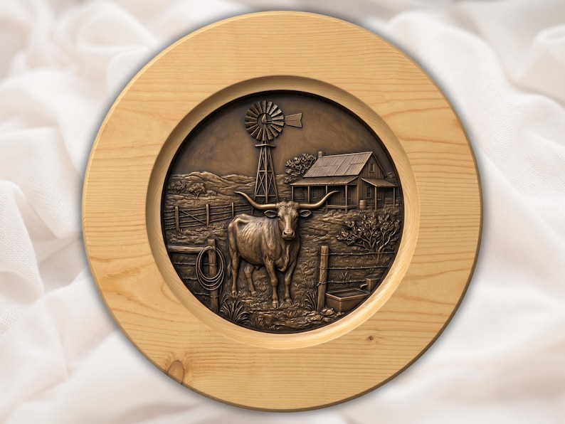 Farmhouse Cow Relief STL