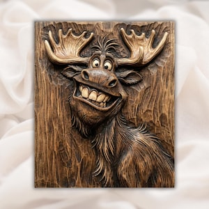 Funny Moose STL File view 1