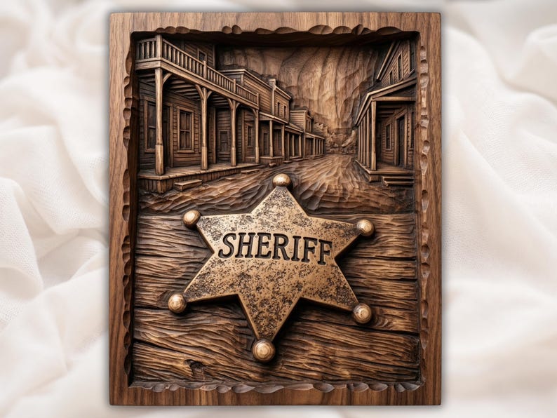 Sheriff Badge Relief